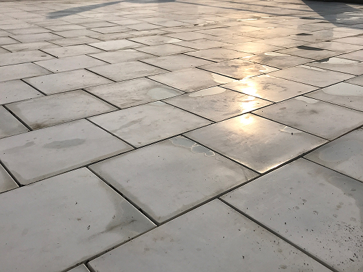 Terrazzo floor installation